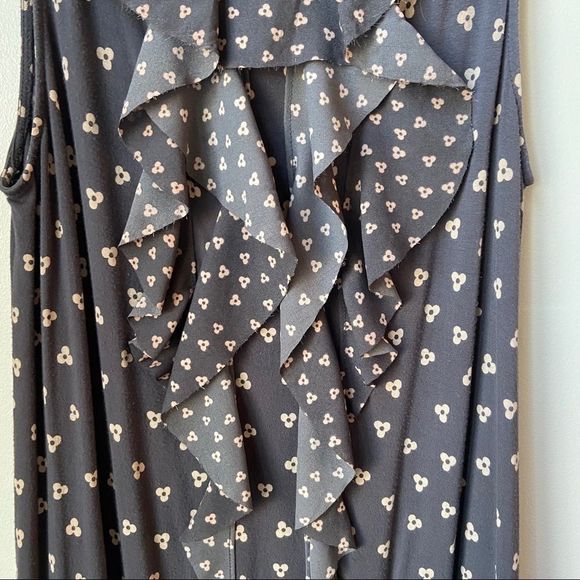 LOFT Scoop Neck Ruffle Sleeveless Tank Top SMALL - Picture 6 of 7